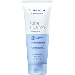 Очищающая пенка для умывания с гиалуроновой кислотой  SUPER AQUA ULTRA HYALRON FOAMING CLEANSER